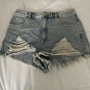 Pacsun high rise festival Jean shorts